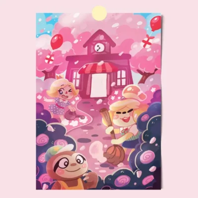 Animal Crossing Pastel Paradise Poster