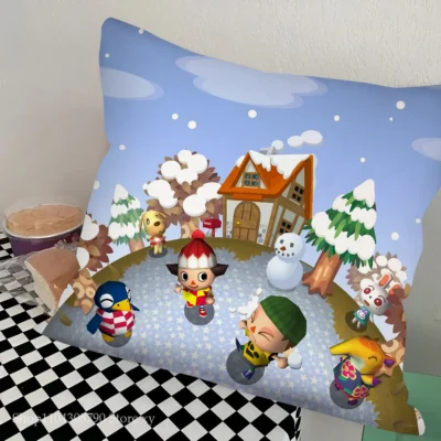 Animal Crossing Island Sunset Throw Pillow