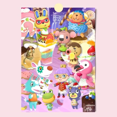Animal Crossing Starry Night Poster