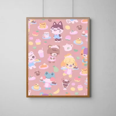 Animal Crossing Spring Festival Wall Art
