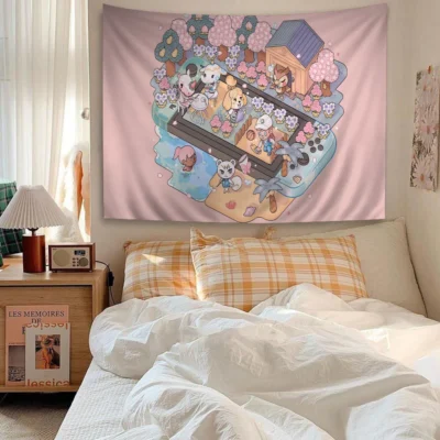 Animal Crossing Cottagecore Dream Tapestry