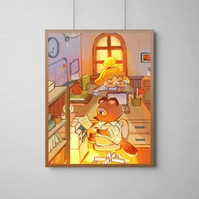 Animal Crossing Cozy Island Wall Art