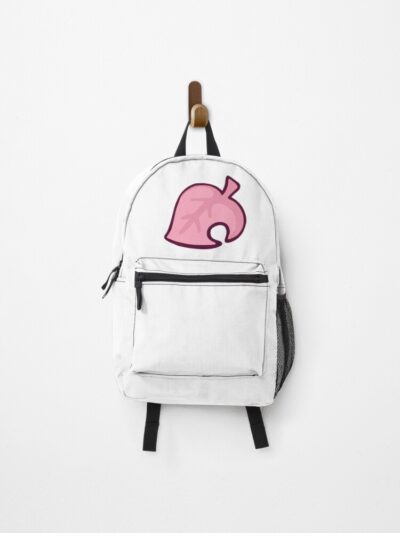 Acnl Pink Leaf Aesthetic Illustration Inspired Backpack