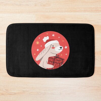 Winter Cosy Feeling Animal Cute Rabbit Bunny Design Bath Mat