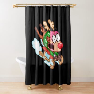 Christmas Deer Shower Curtain